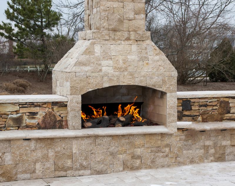 Completed Stone Fireplace